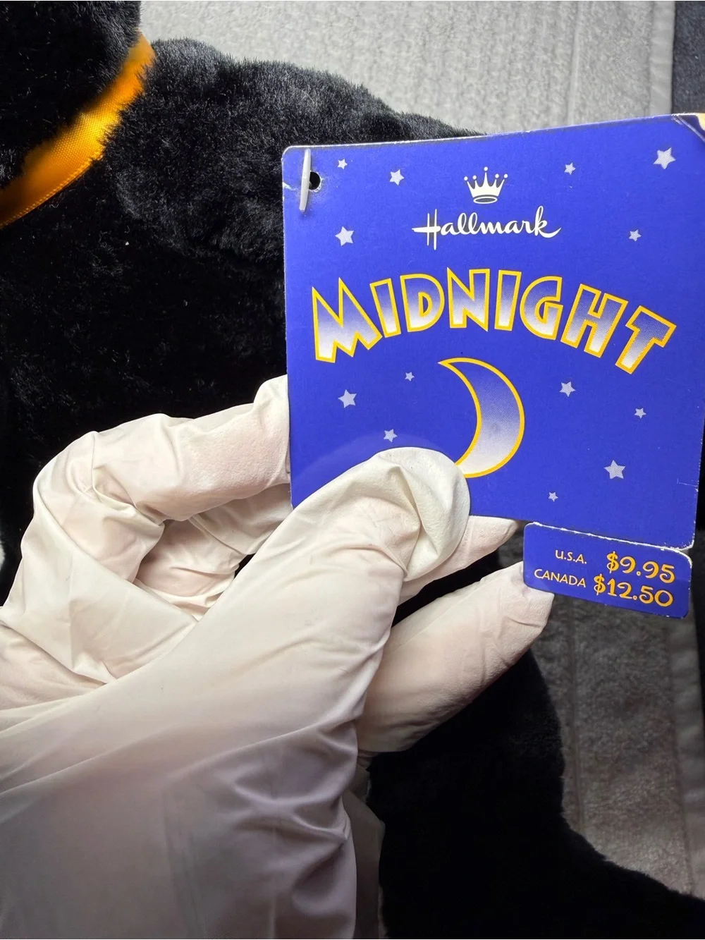 Vintage Hallmark MIDNIGHT Black Cat Halloween 10